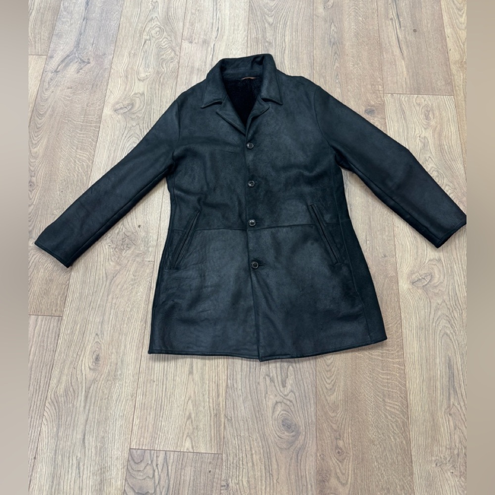 Mens Seraphin Shearling Coat Black